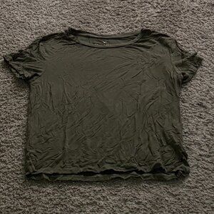 Loose Fitting Olive Green T-Shirt